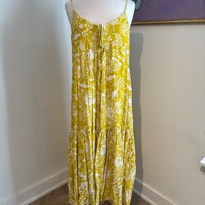 Lulu's Sz S Yellow Floral Tank Dress